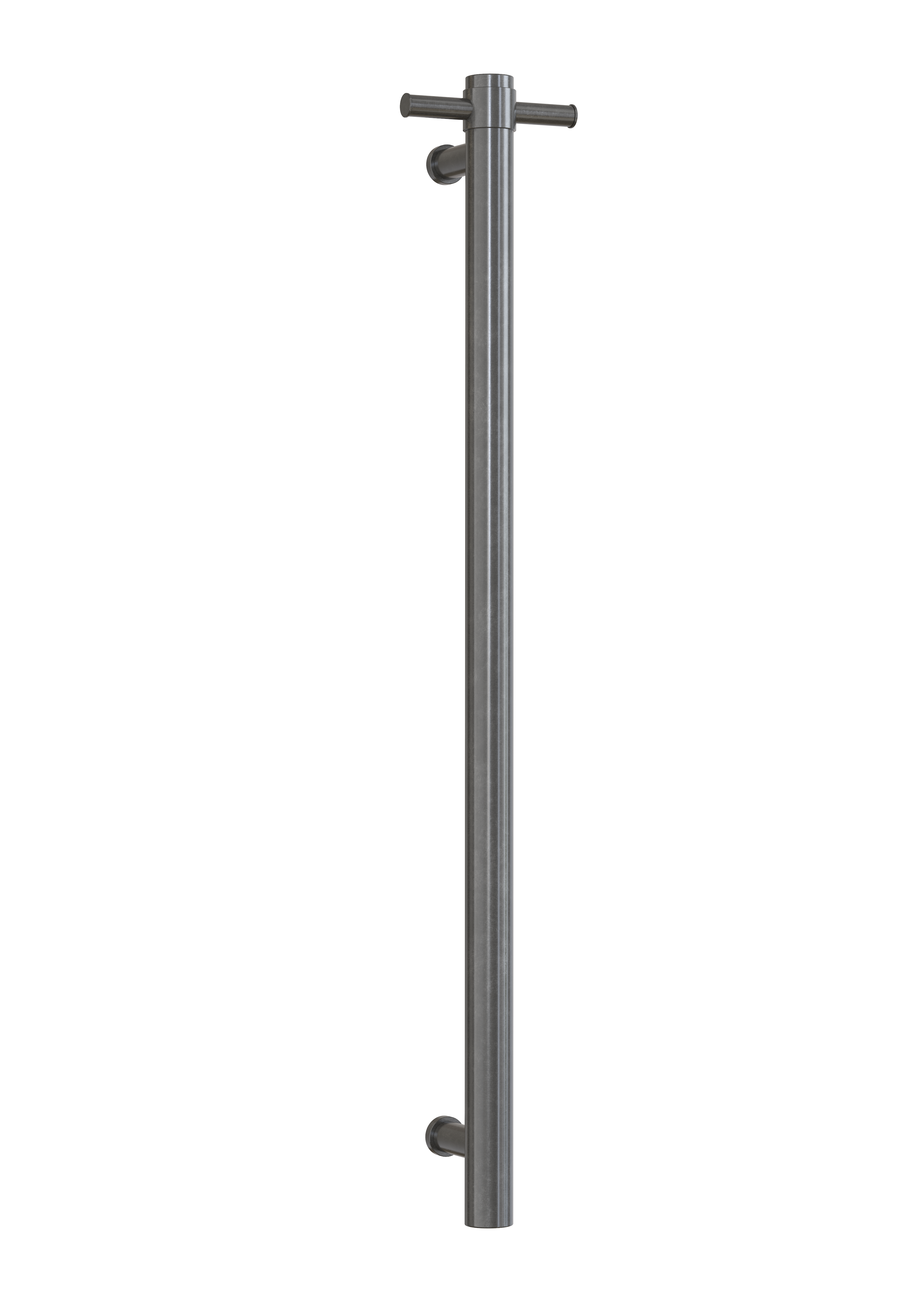Thermorail Straight/Round 12Volt Vertical Bar 900X142X100Mm 22Watts With Optional Hook - Brushed Gun Metal