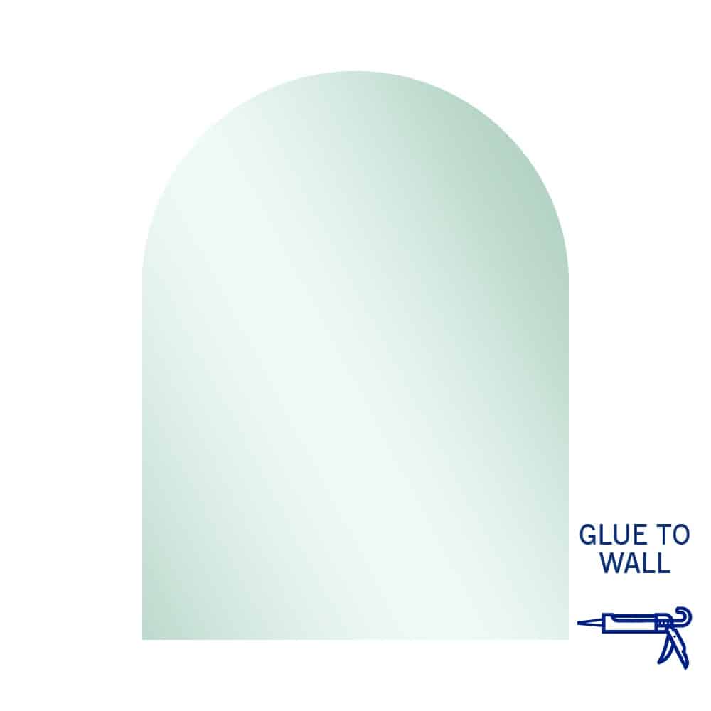Aspen Polished Edge Arch Mirror 750X1000Mm Glue-To-Wall