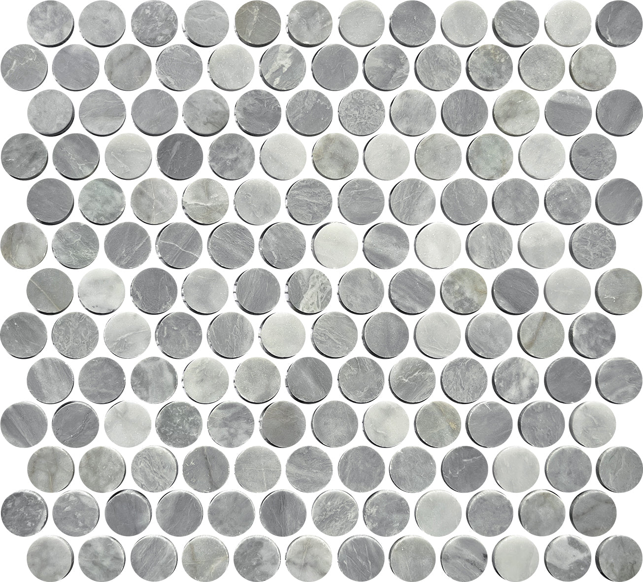 Carrara Grey Penny Mosaic