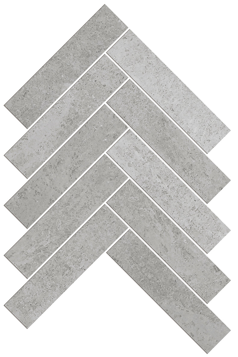 New Grey Herringbone Mosaic