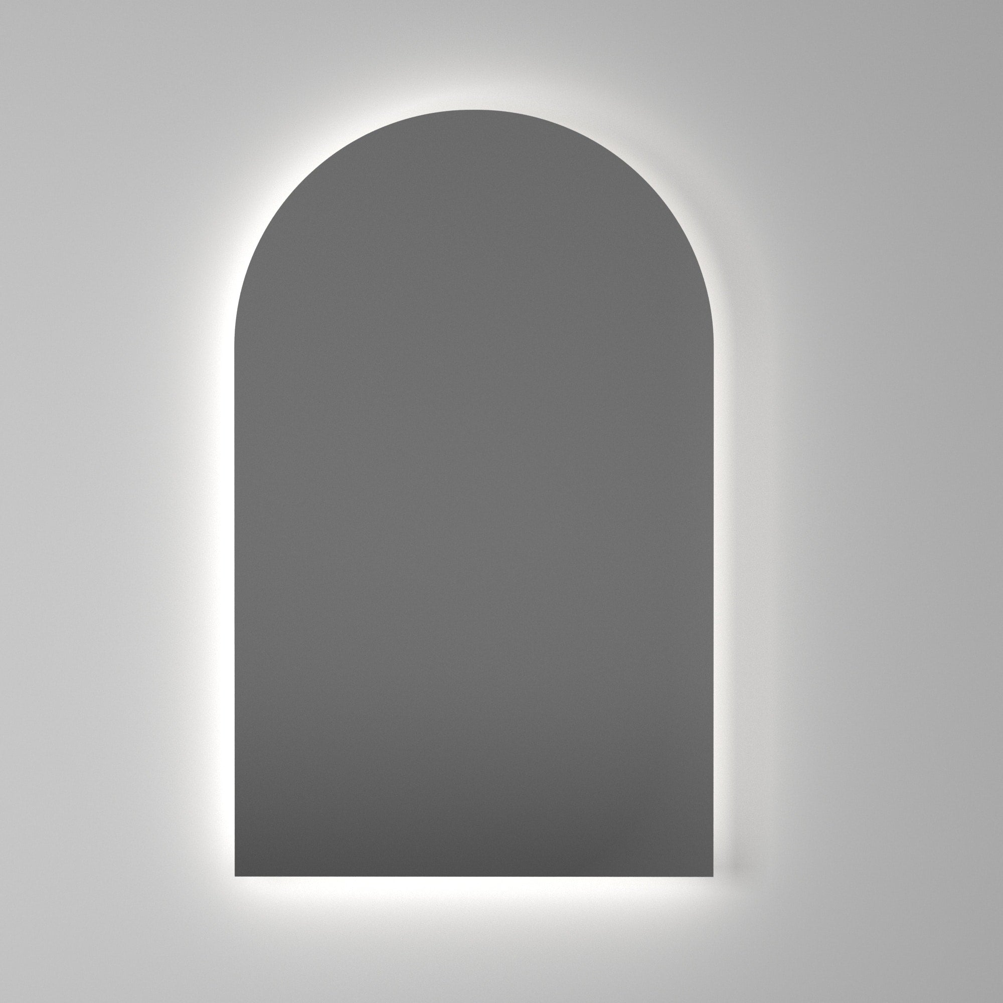 Backlit Arch Shape Mirror with Cool Light 500x800x45mm 47Watts - Includes Mirror Demister