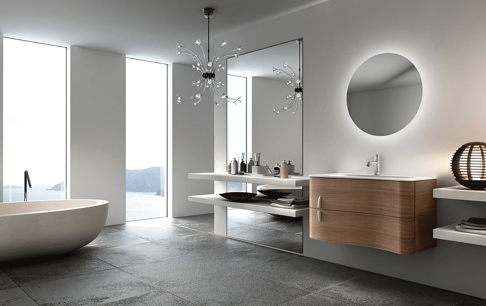 Backlit Round Mirror With Warm Light 600mmØ 37Watts - Includes Mirror Demister