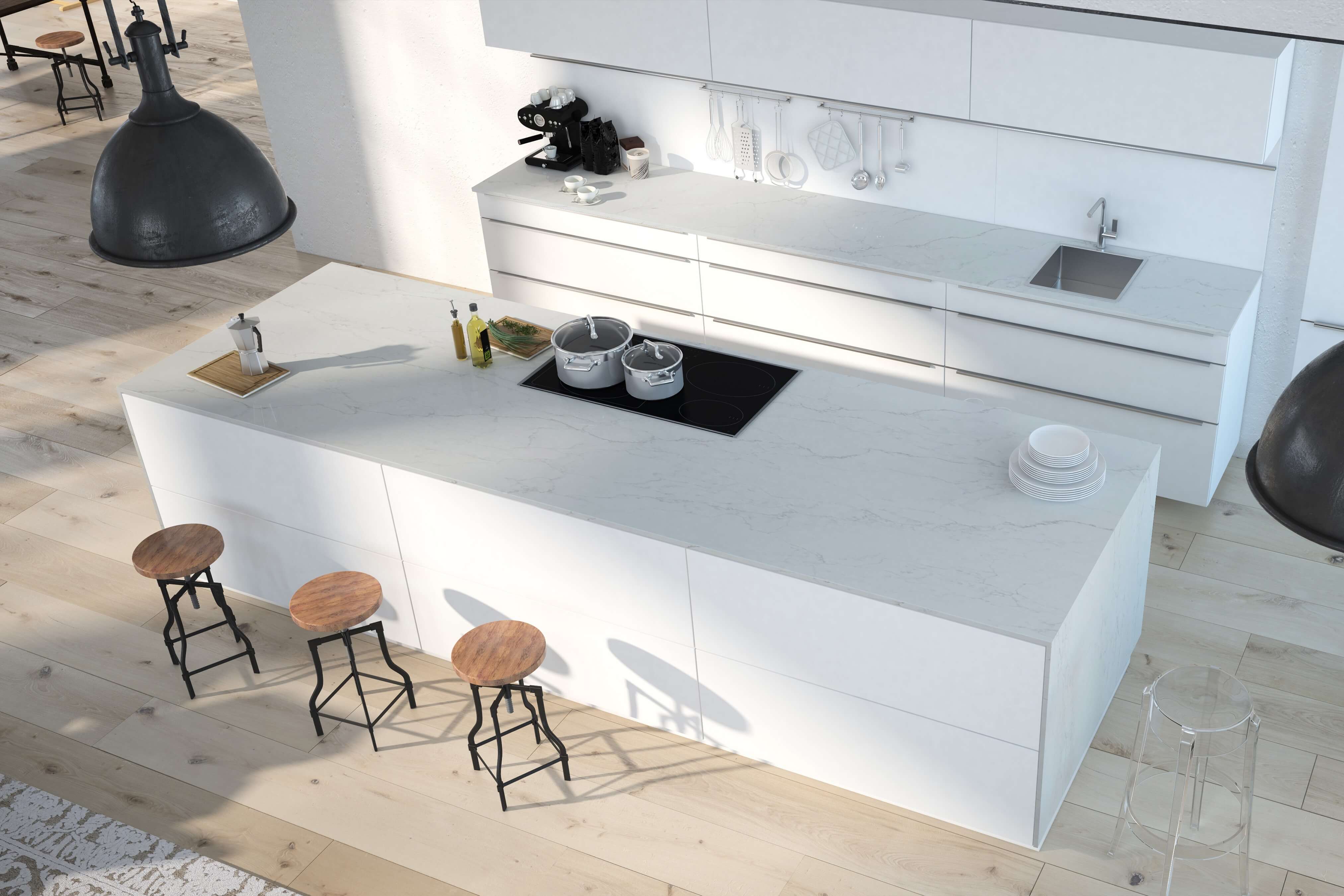 Fifth Avenue Signature Surfaces Aurora Sky Benchtop