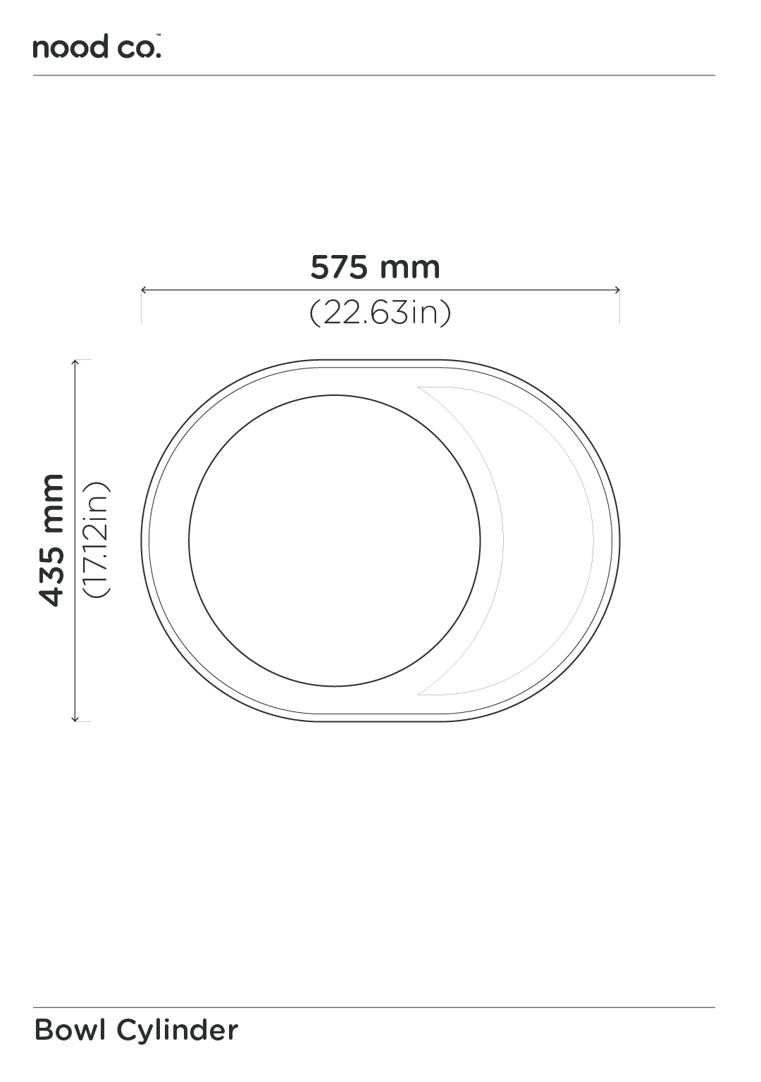 Cylinder - bowl basin - Sky Grey