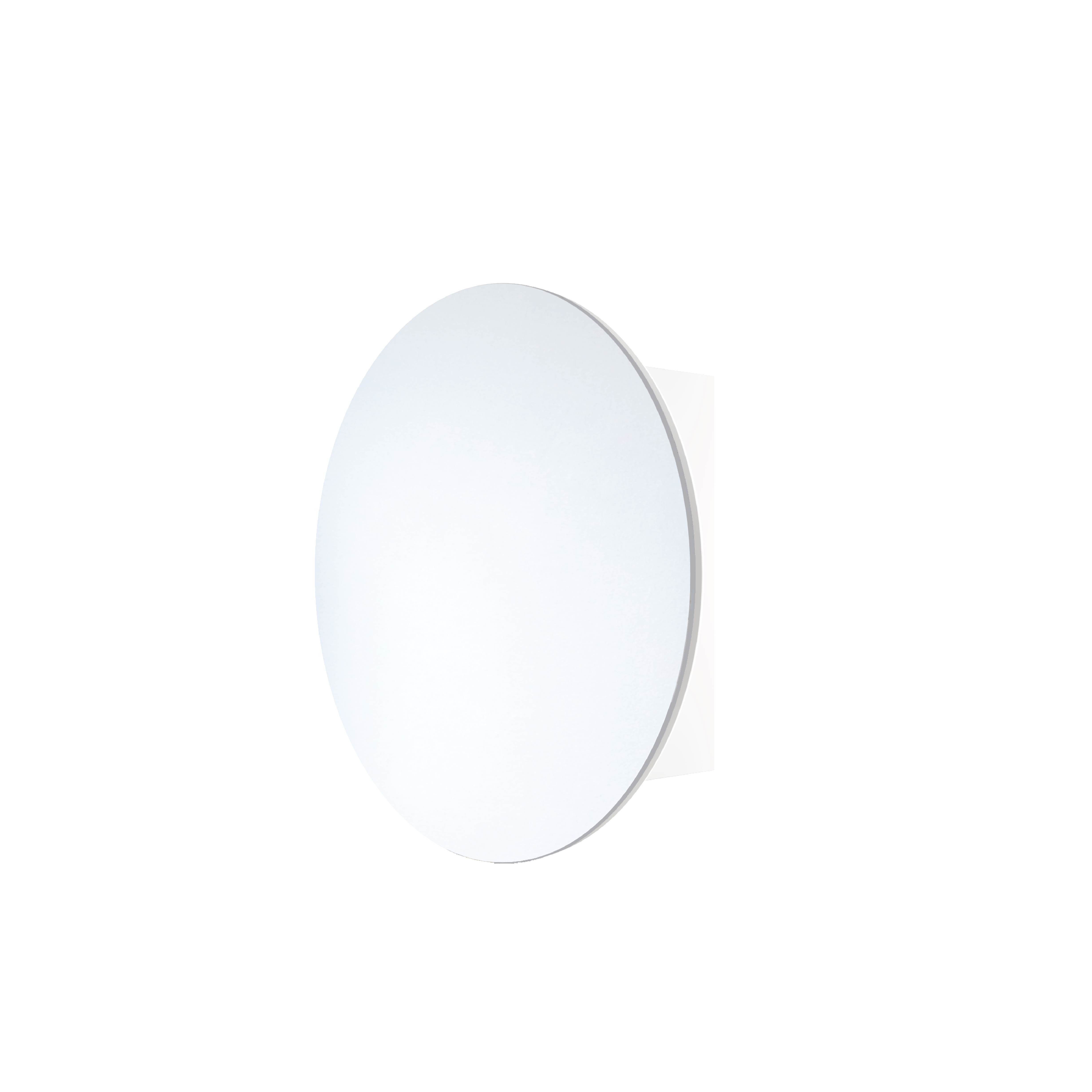 Chelsea Round White Mirror Cabinet - 600Ø X 150Mm