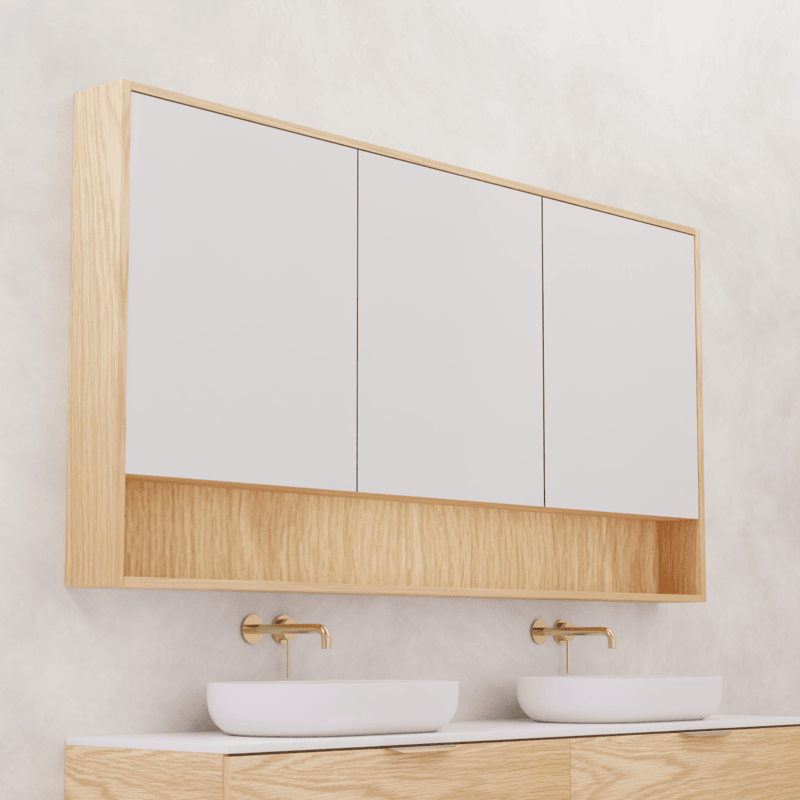 Carini Shaving Cabinet American White Oak - 1800