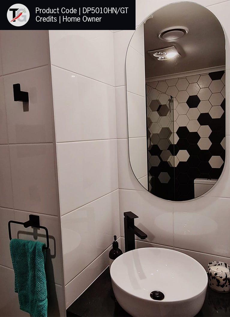 Duke Polished Edge Pill Mirror 500x1000mm Glue-to-Wall