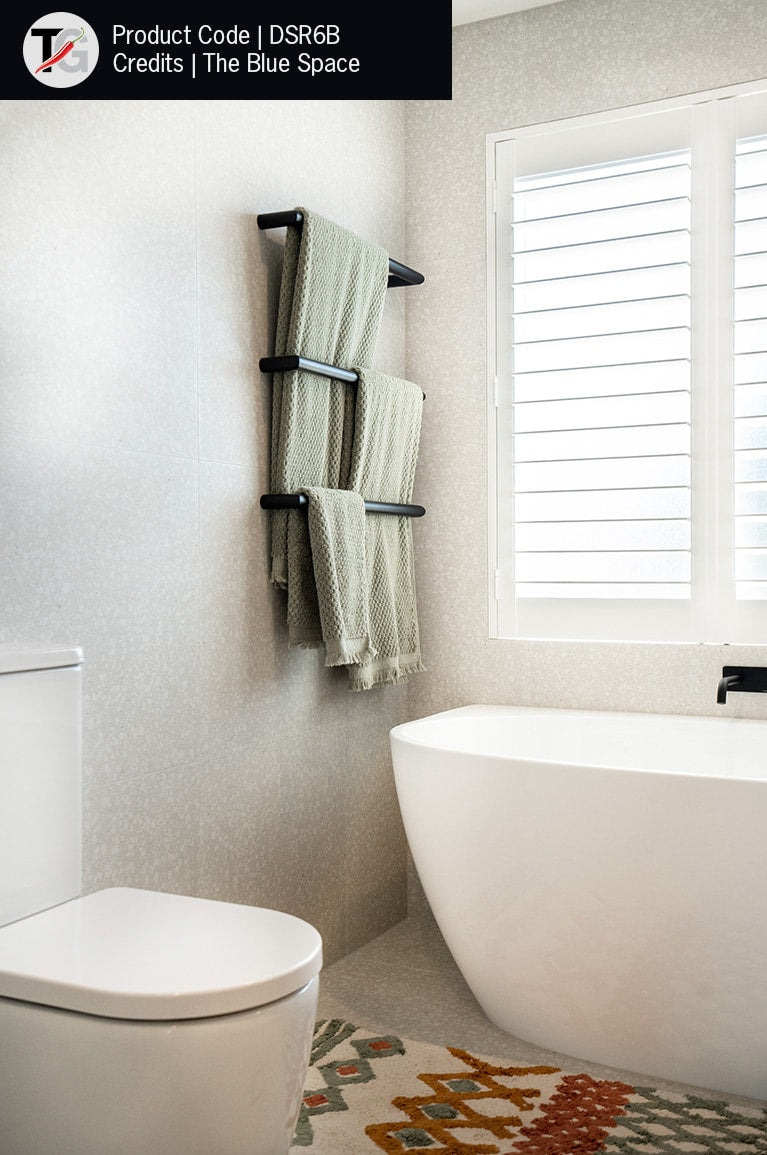 Thermorail Round Single Rail 632x32x100mm 18Watts - Matt Black - Includes Transformer