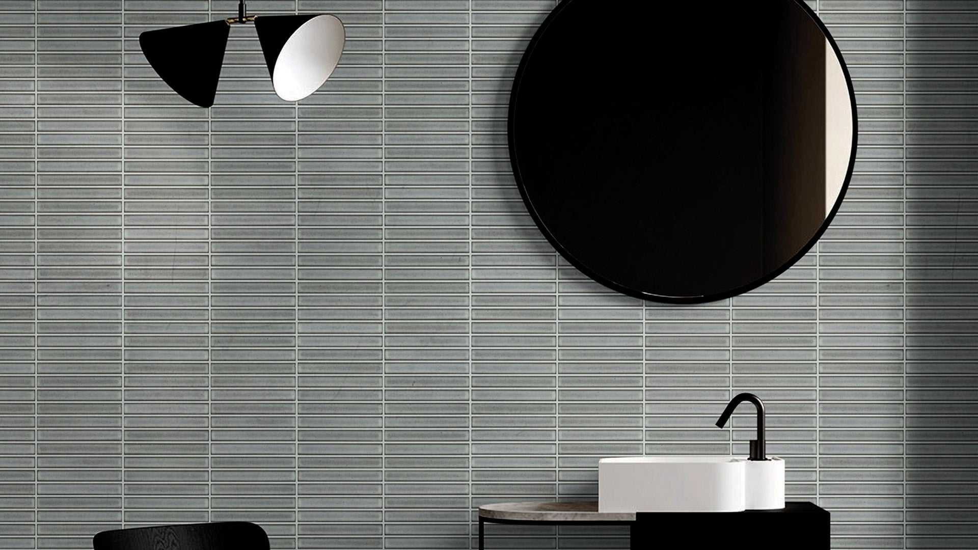 Specked Kit Kat Mosaics Light Grey Gloss