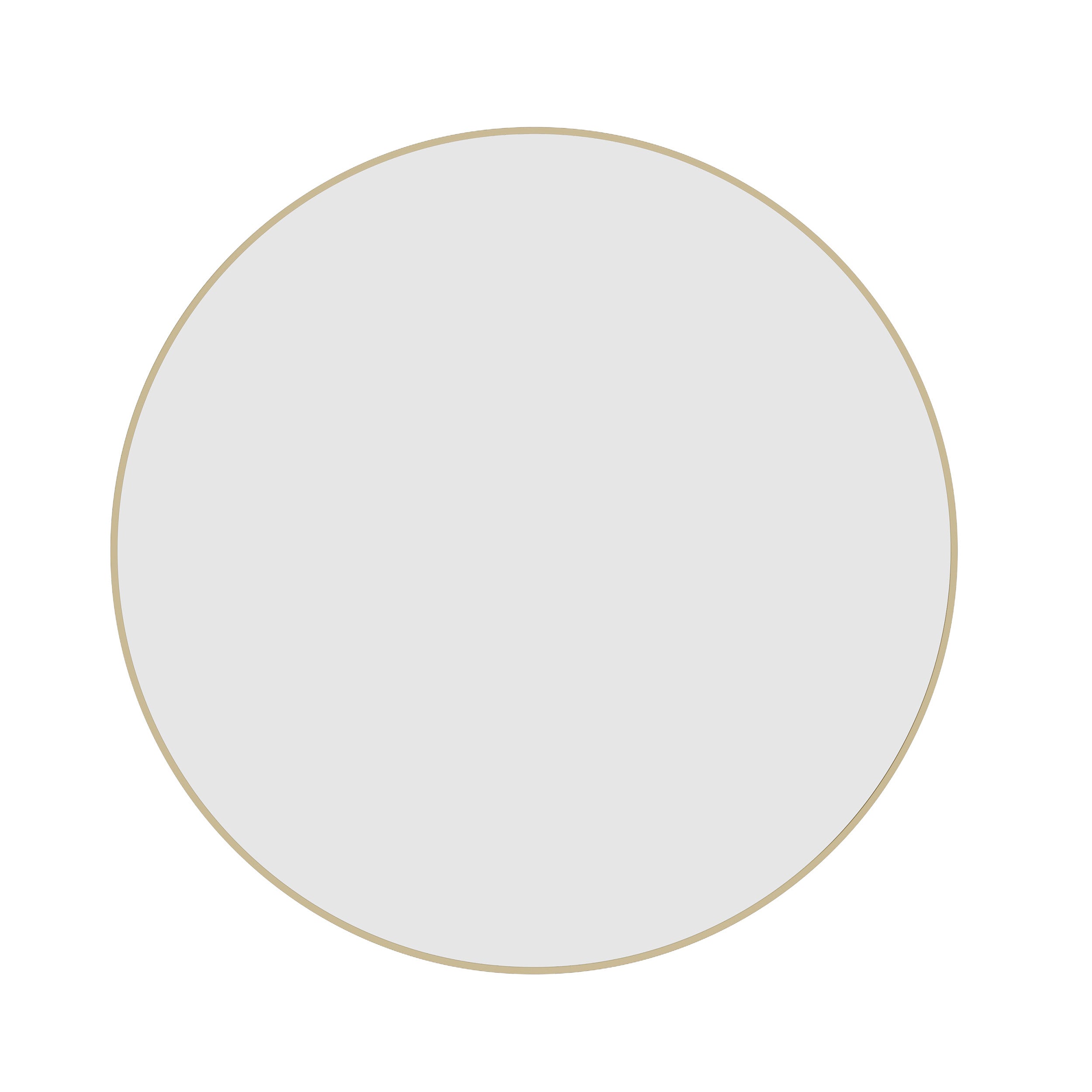 Georgia Round Gold Framed Mirror - 900mmØ - Includes Mirror Demister