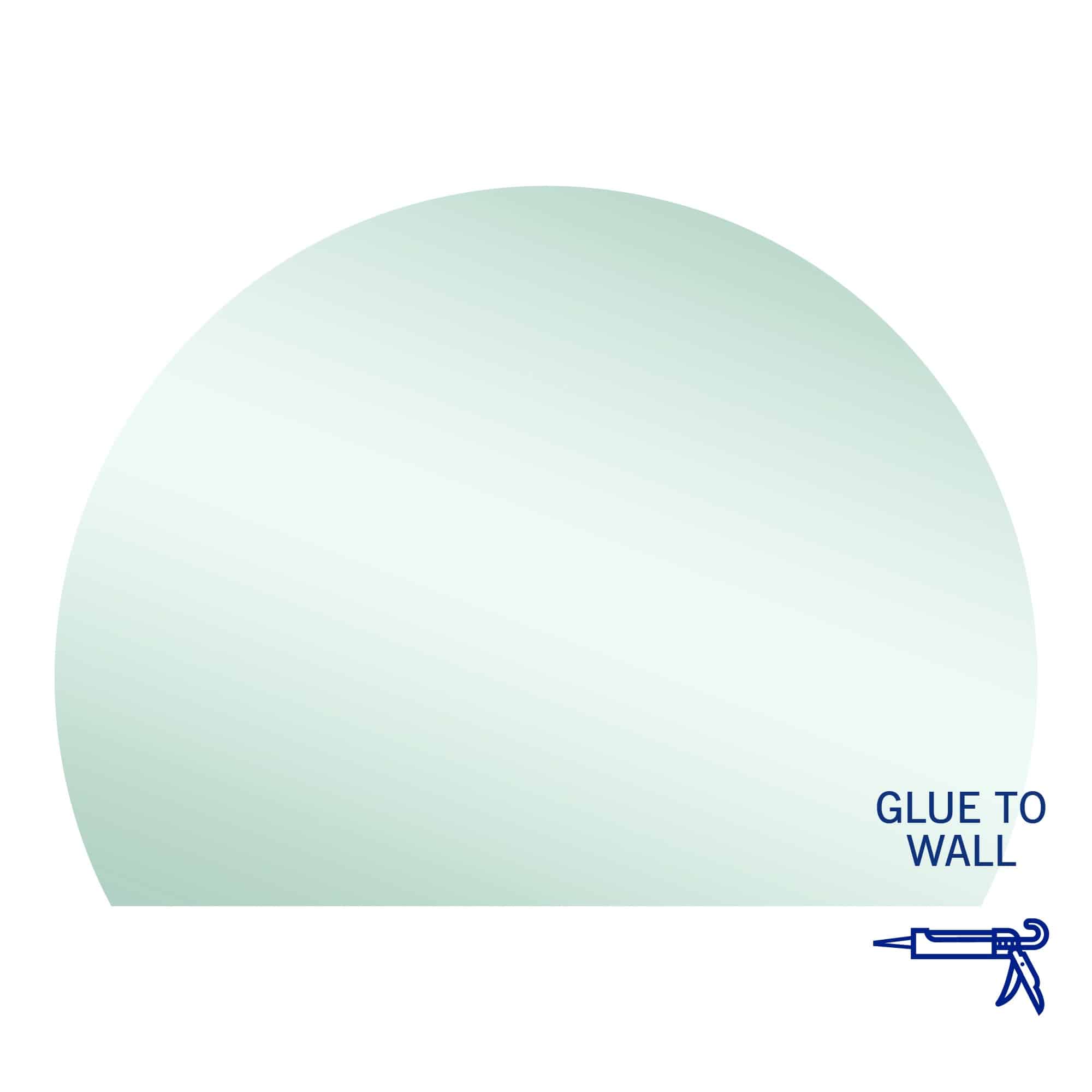 Hamilton D Shaped Polished Edge Mirror - 1500X1100Mm Glue-To-Wall