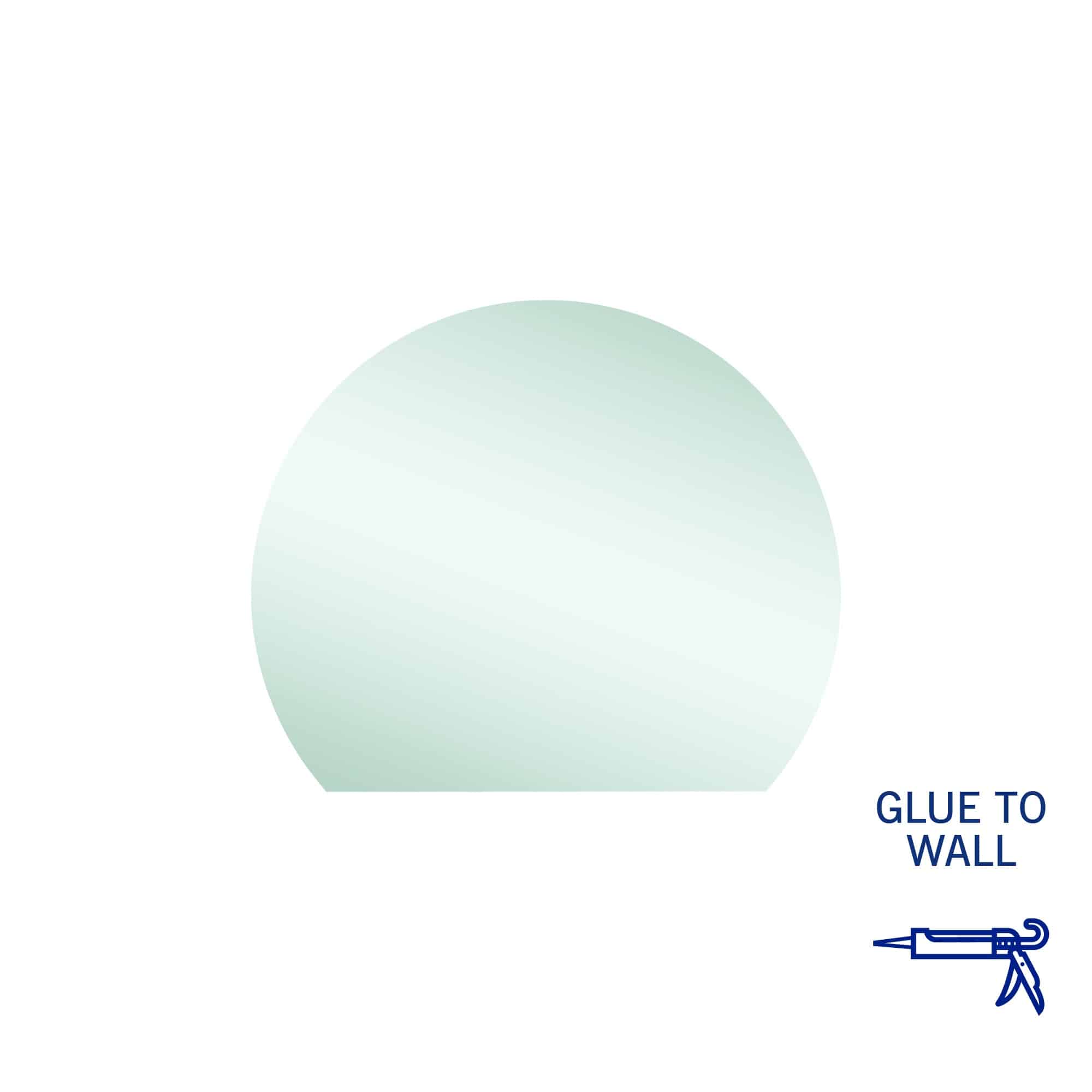 Hamilton D Shaped Polished Edge Mirror - 900X750Mm Glue-To-Wall
