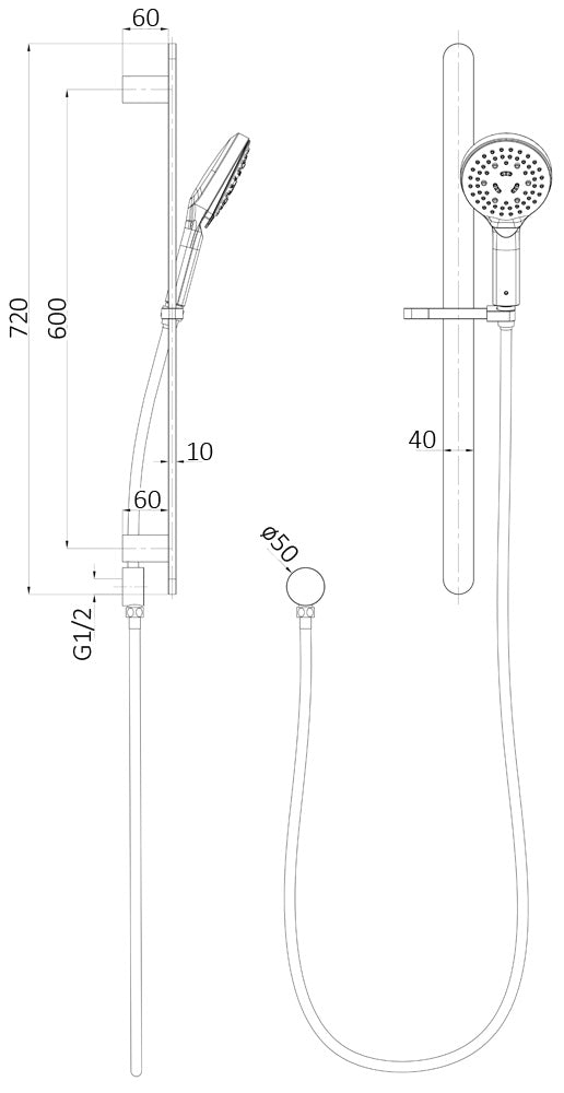 Kara Shower Rail