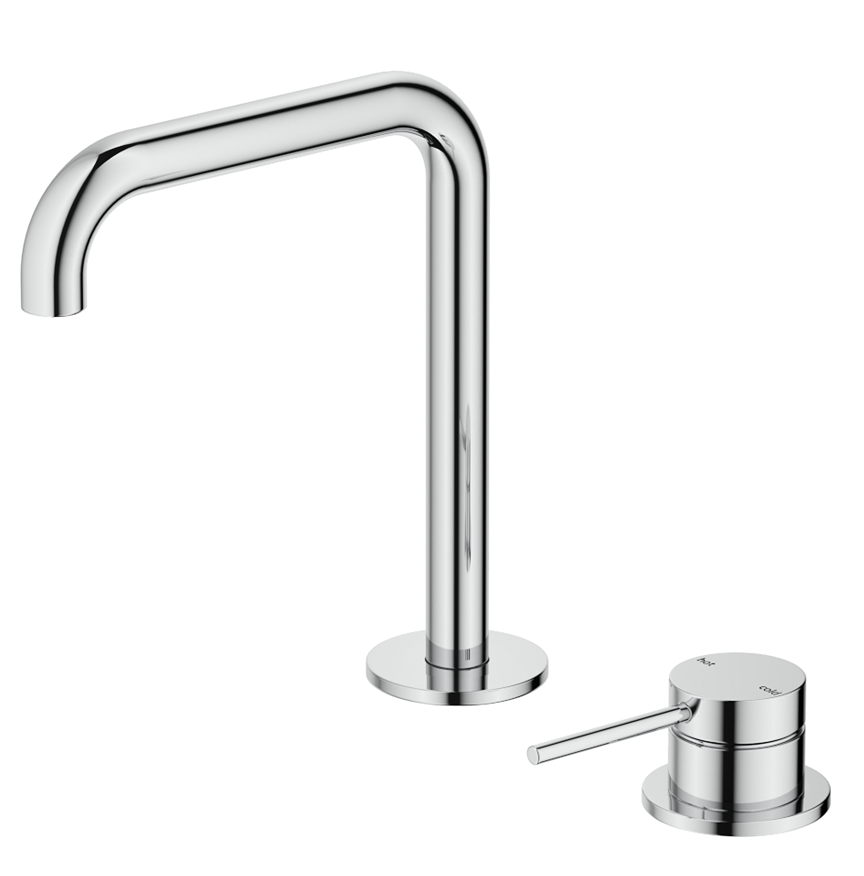 Mica Soft-Square Hob Basin Mixer Set