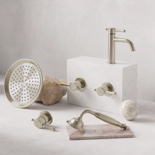 Meir Harrington Quarter Turn Wall Tap Set