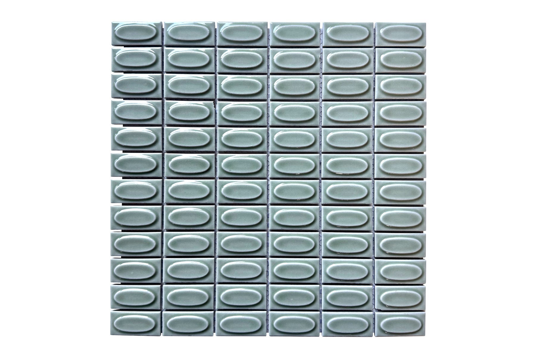 ORNAMENTAL OVAL SAGE GLOSS MOSAIC