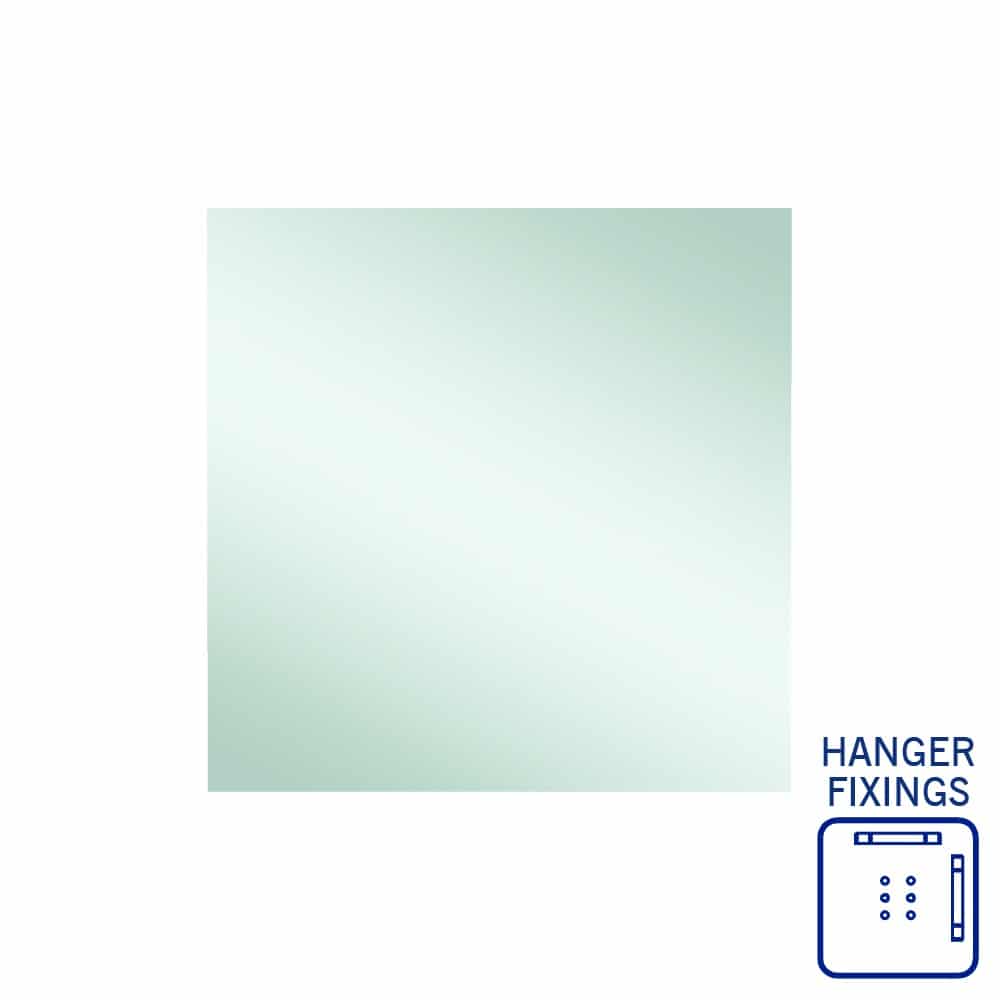 Jackson Rectangle Polished Edge Mirror - 900X900Mm With Hangers