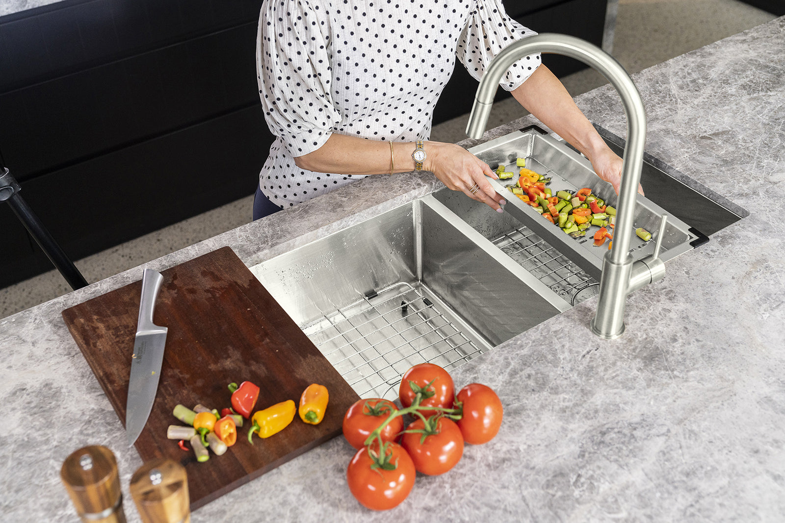 Lavello Kitchen Sink Colander - PVD Brushed Nickel