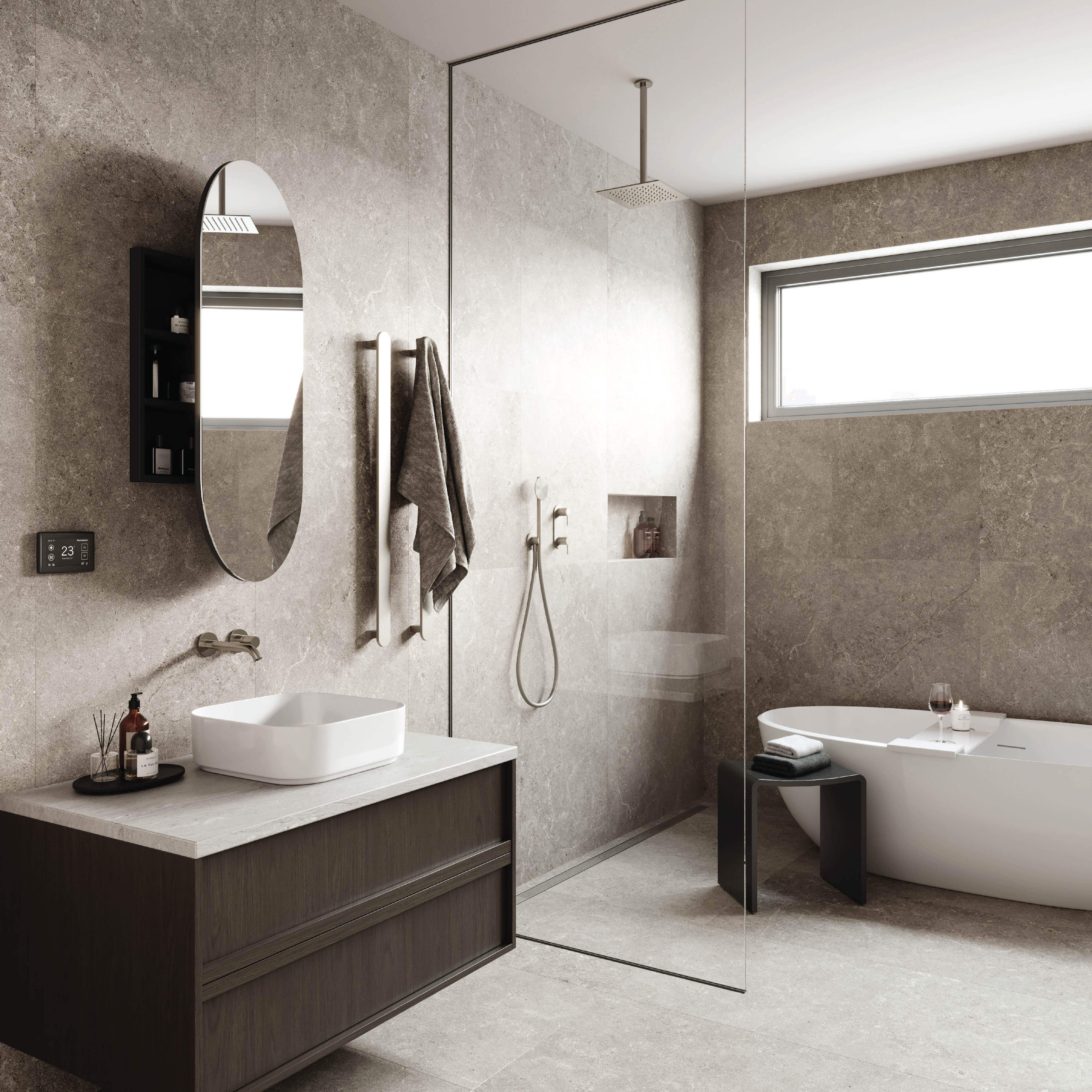 Lincoln Pill Black Mirror Cabinet - 500x1000x150mm