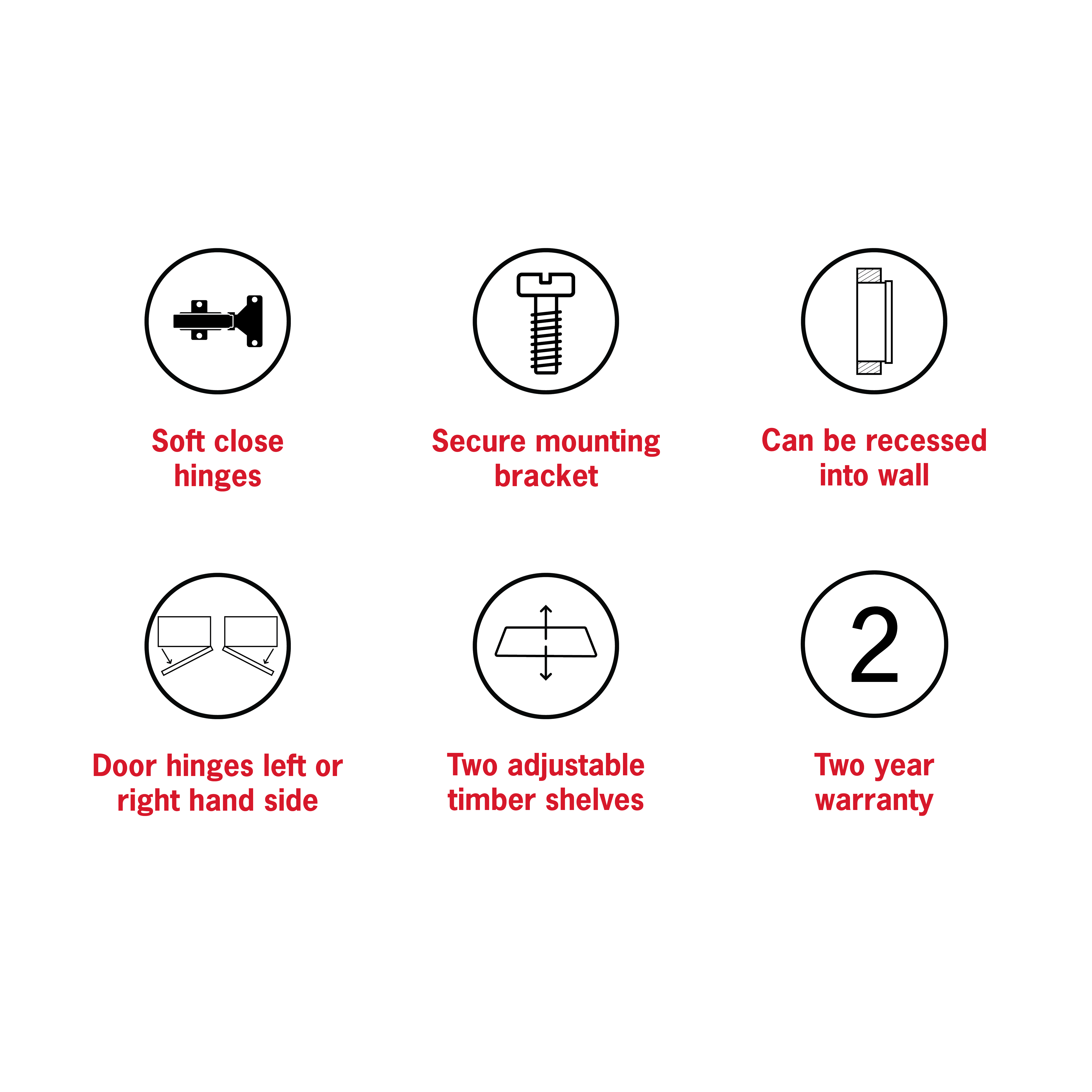 Lincoln Pill Black Mirror Cabinet - 500x1000x150mm