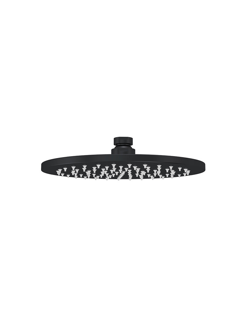 Round Shower Rose 200mm - Matte Black