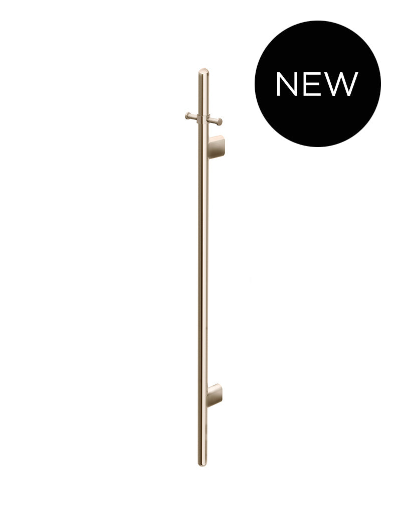 Heated Vertical Towel Rail - Champagne