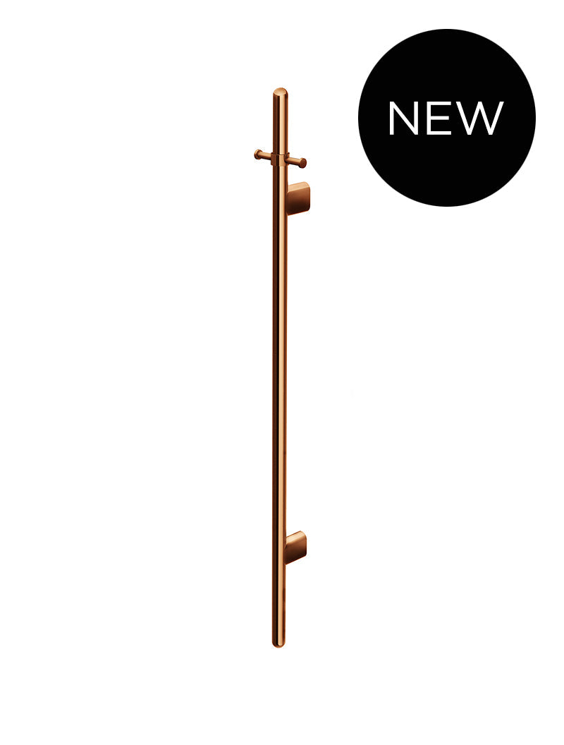Heated Vertical Towel Rail - Lustre Bronze