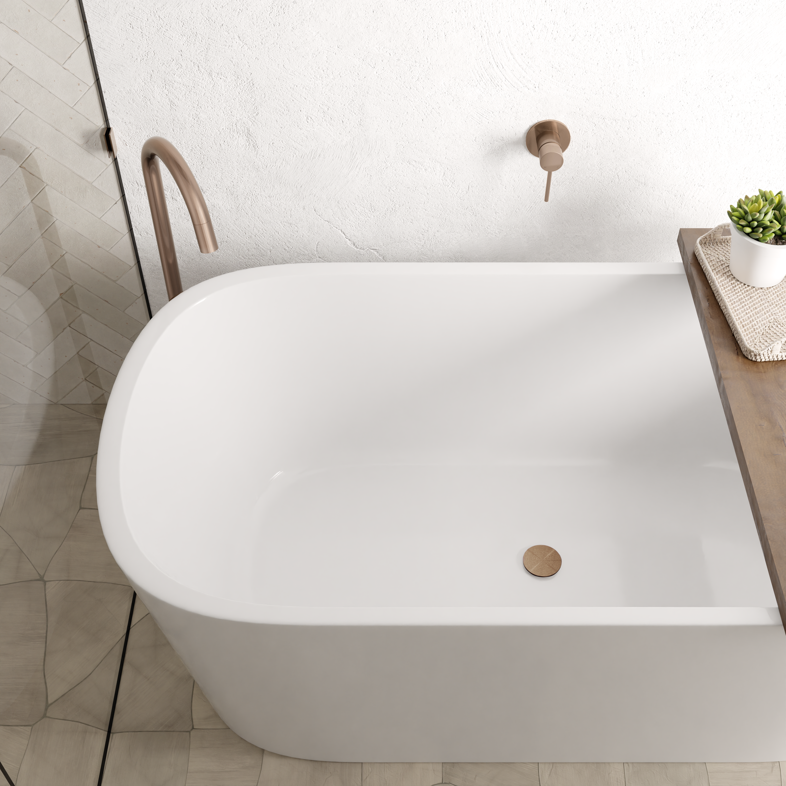 Universal all-in-one Pop Up Waste - Basin & Bath - Champagne