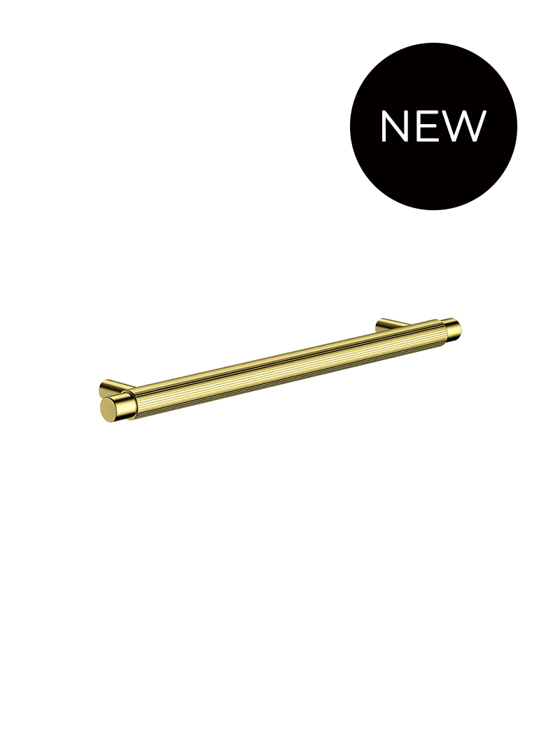 Öppen Round Pull 200mm Cabinet Handle (Linear Knurled) - PVD Tiger Bronze