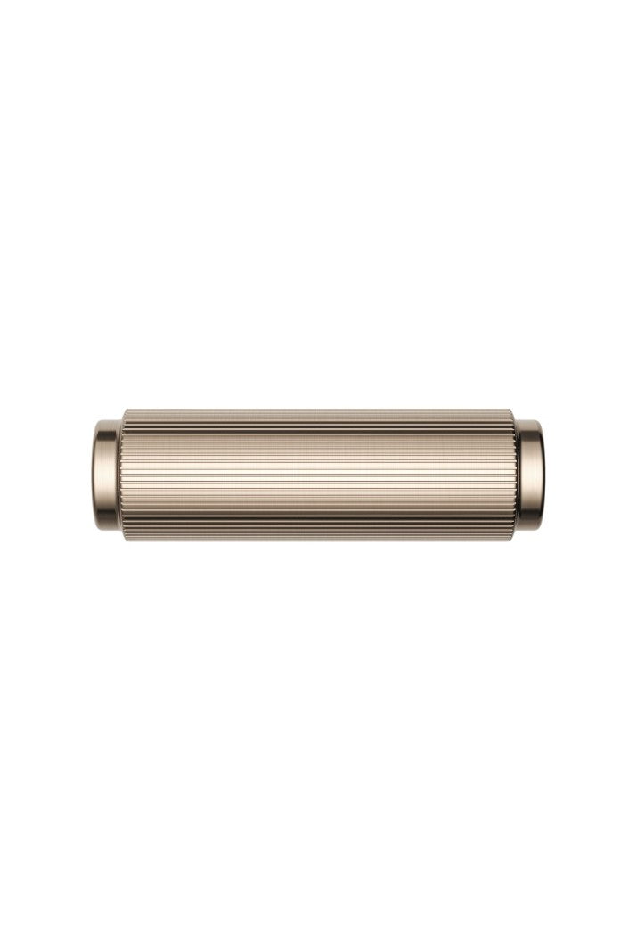 Öppen T-Pull Cabinet Handle (Linear Knurled) - PVD Champagne