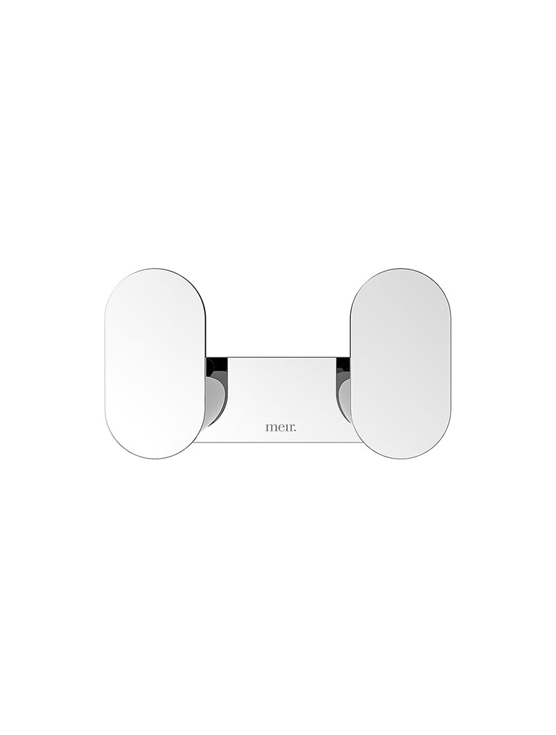 Curvaé Double Robe Hook - Polished Chrome