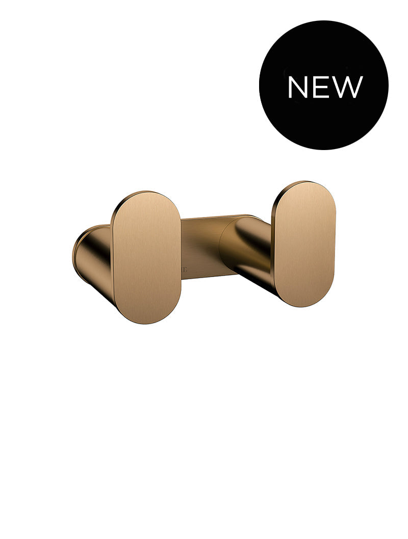 Curvaé Double Robe Hook - Lustre Bronze