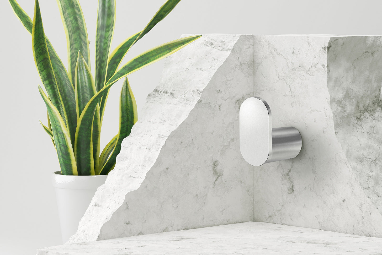 Curvaé Single Robe Hook - Polished Chrome