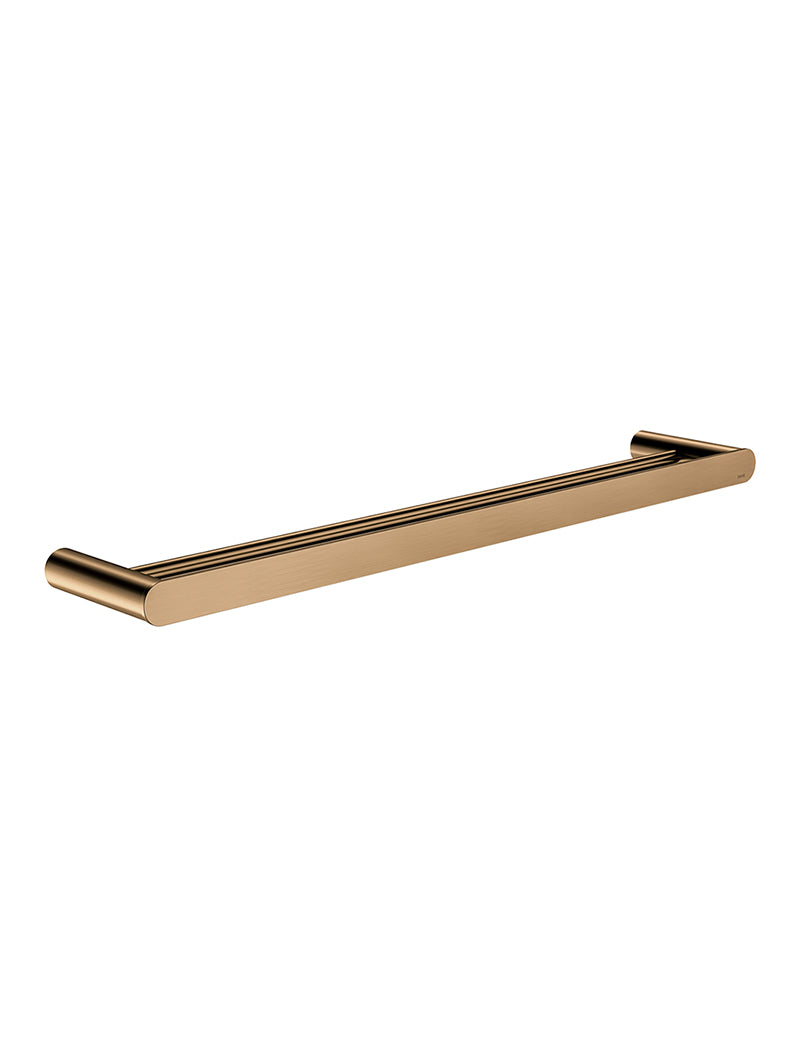 Curvaé Double Towel Rail 600mm - Lustre Bronze