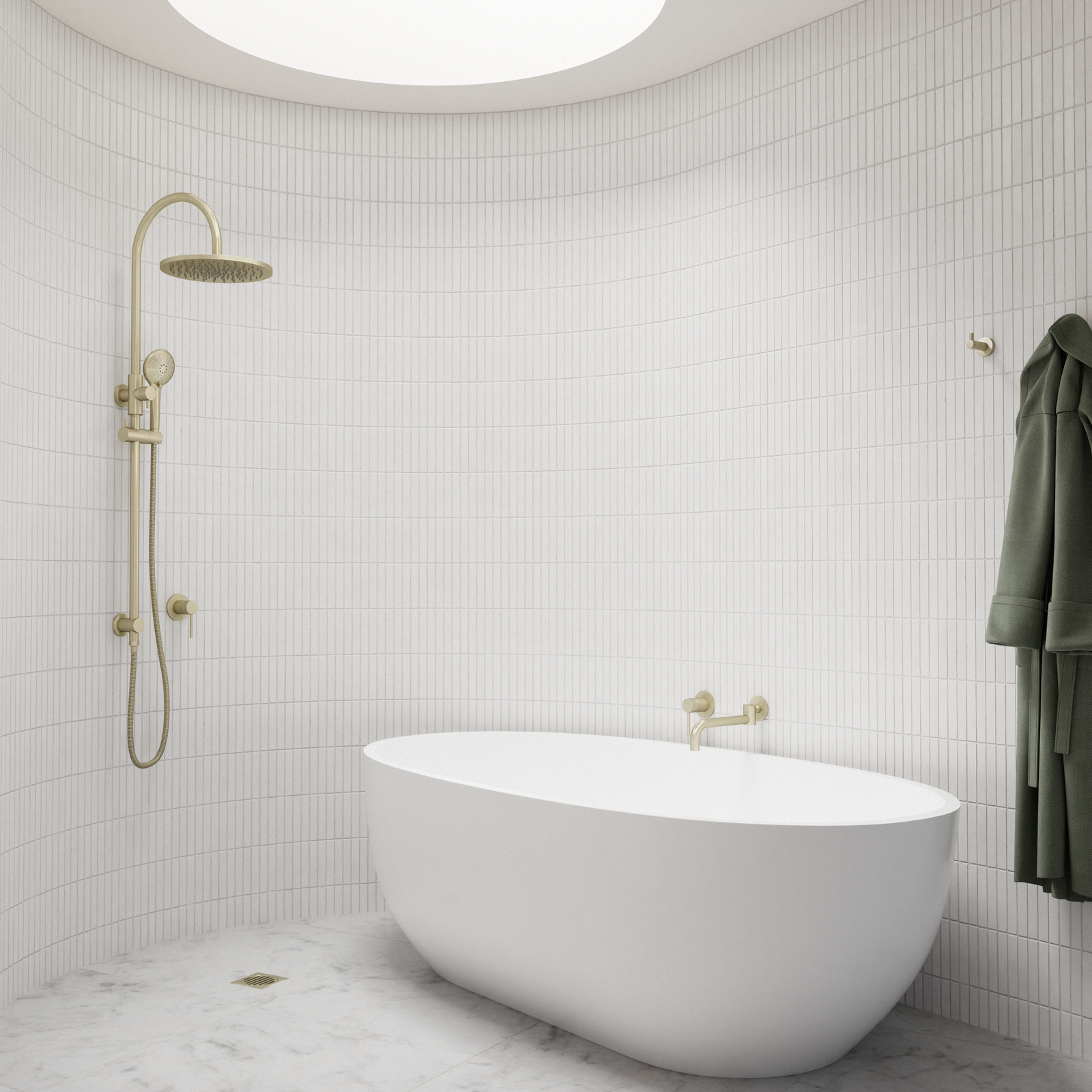 Round Swivel Wall Spout - PVD Tiger Bronze