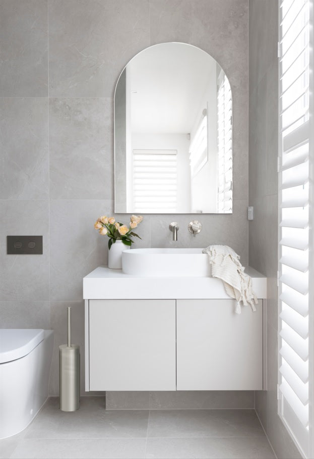 Round Toilet Brush & Holder - PVD Brushed Nickel