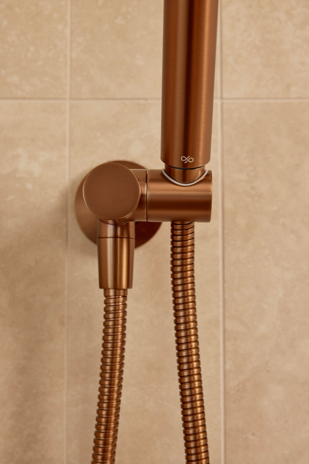 Round Shower on Bracket - Lustre Bronze