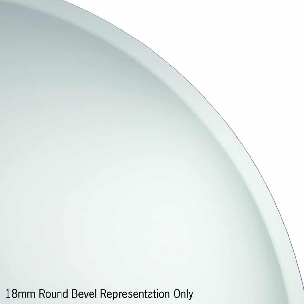 Kent 18mm Bevel Round Mirror - 900mmØ Glue-to-Wall and Demister