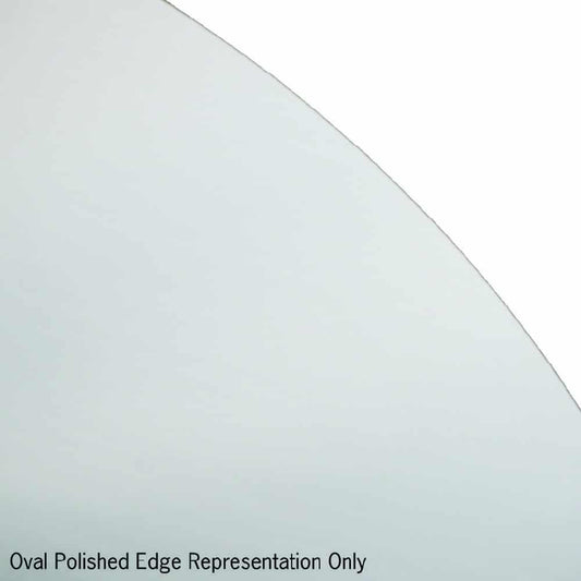 Cody Polished Edge Oval Mirror - 600x800mm Glue-to-Wall and Demister