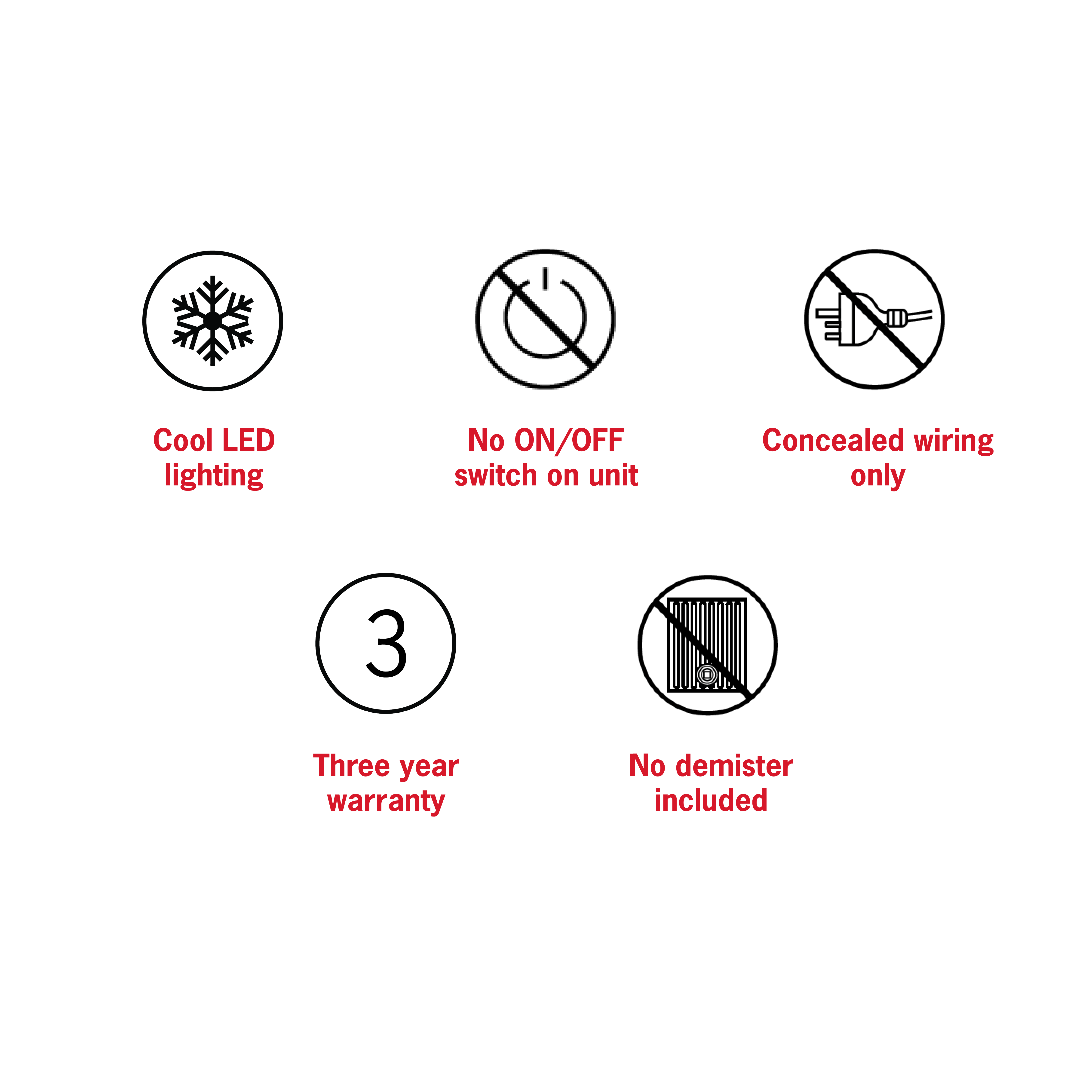 Backlit Round Mirror with Border Cool Light 610mmØ 18Watts