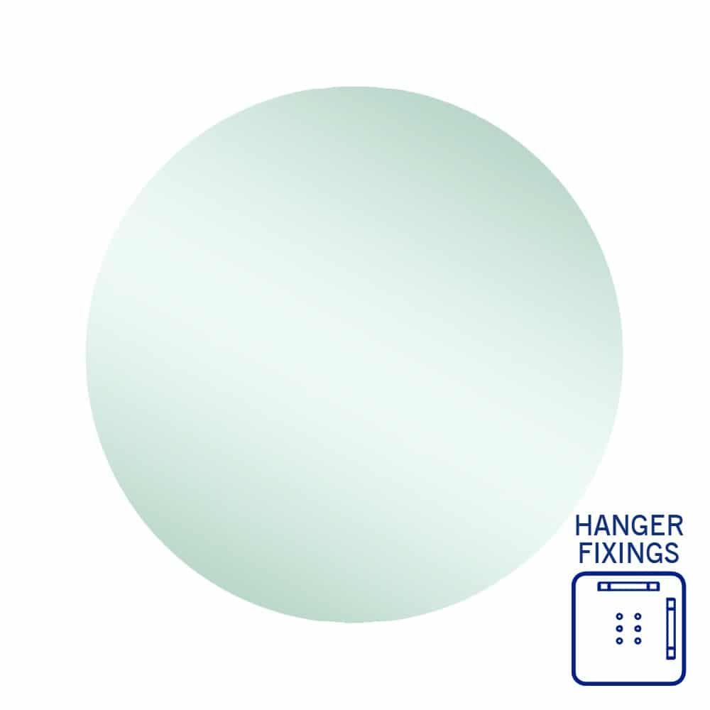 Rio Polished Edge Round Mirror - 700Mmø With Hangers