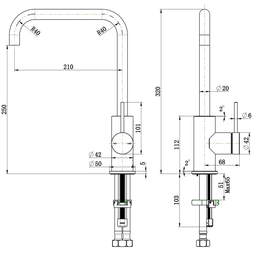 Mica Soft-Square Sink Mixer
