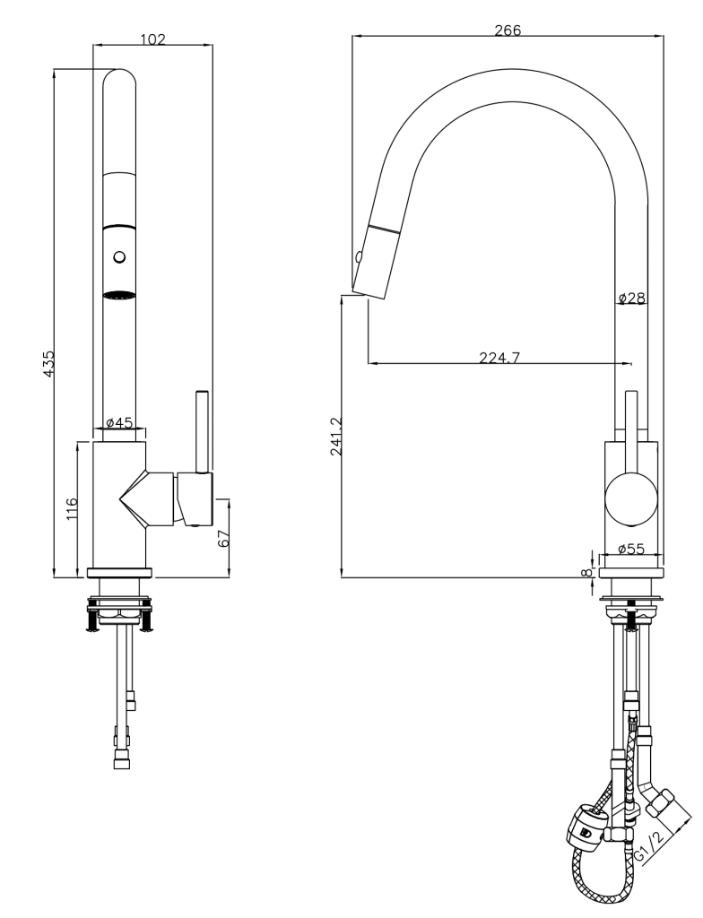 LVB Mica Pull-Out Sink Mixer