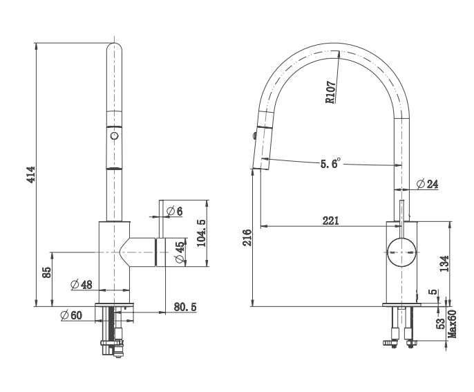 Mica Pull-Out Sink Mixer
