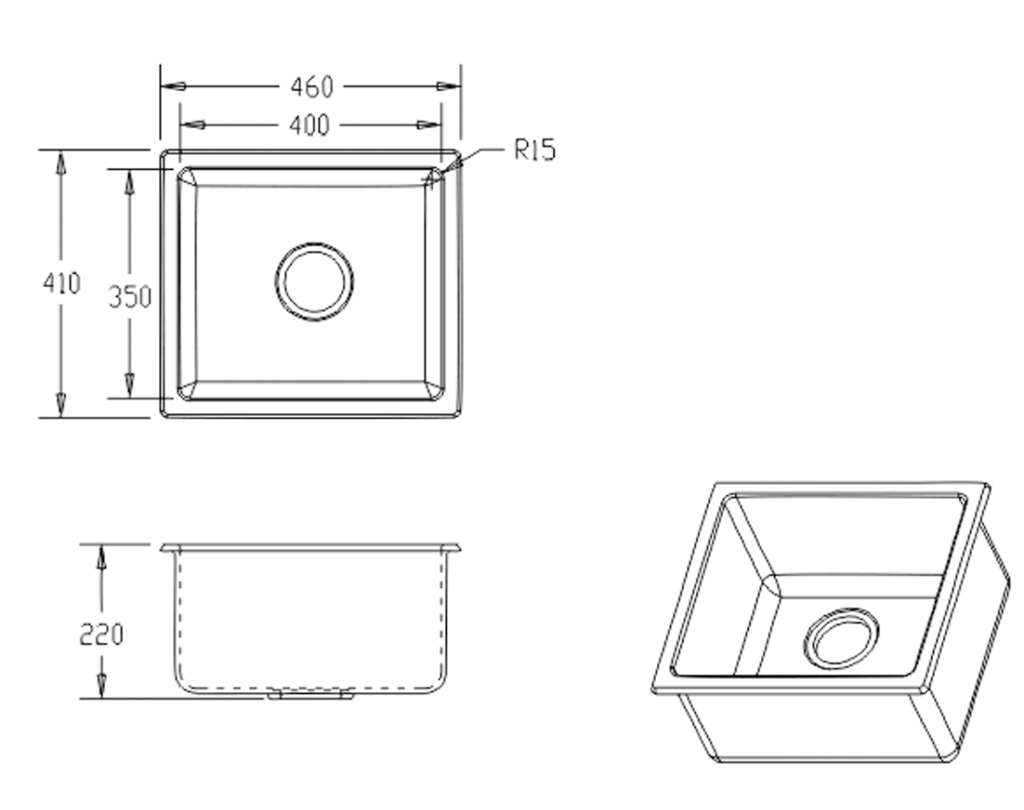 Fomos Sink 460 x 410mm