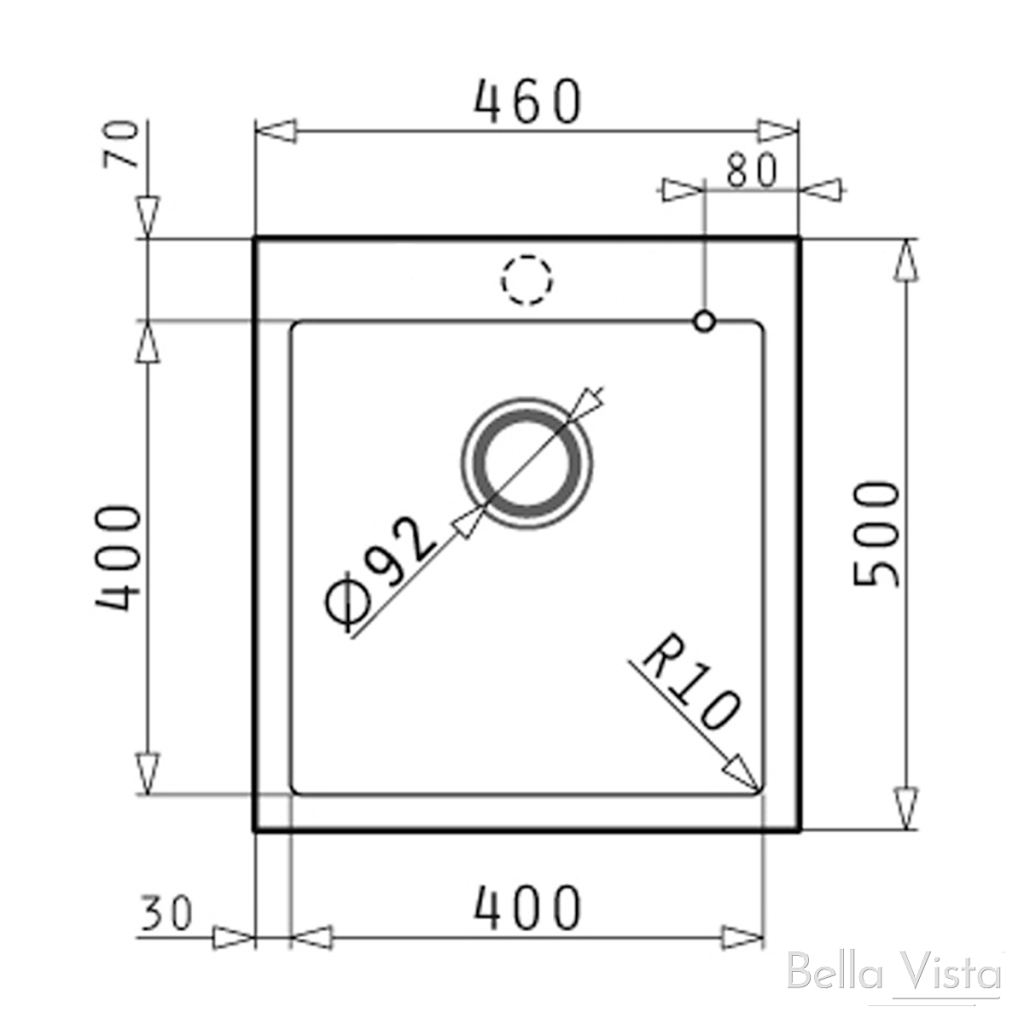 Pradus Sink 460 x 500mm