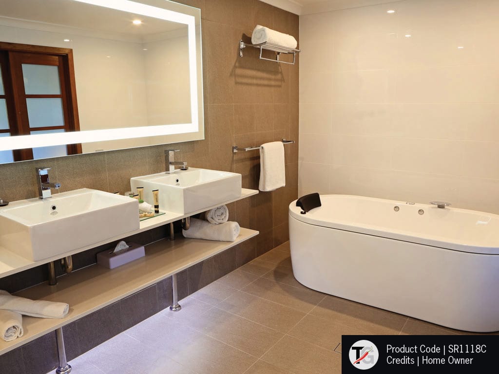 Backlit Rectangular Mirror with Border Cool 1200x800x45mm 86Watts - Includes Mirror Demister