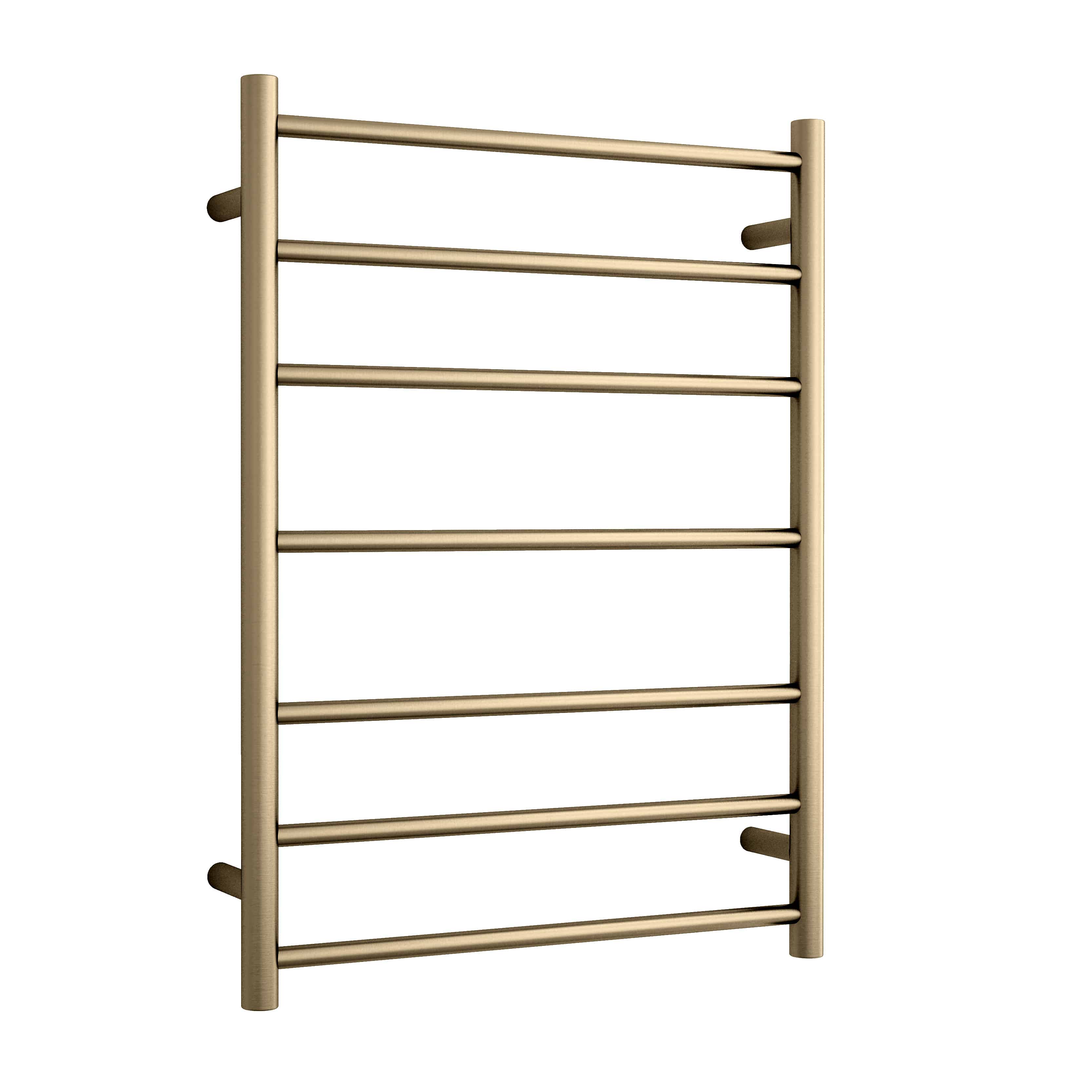 Thermorail Straight/Round 600X800X122Mm 80Watts 7 Bars - Brushed Brass