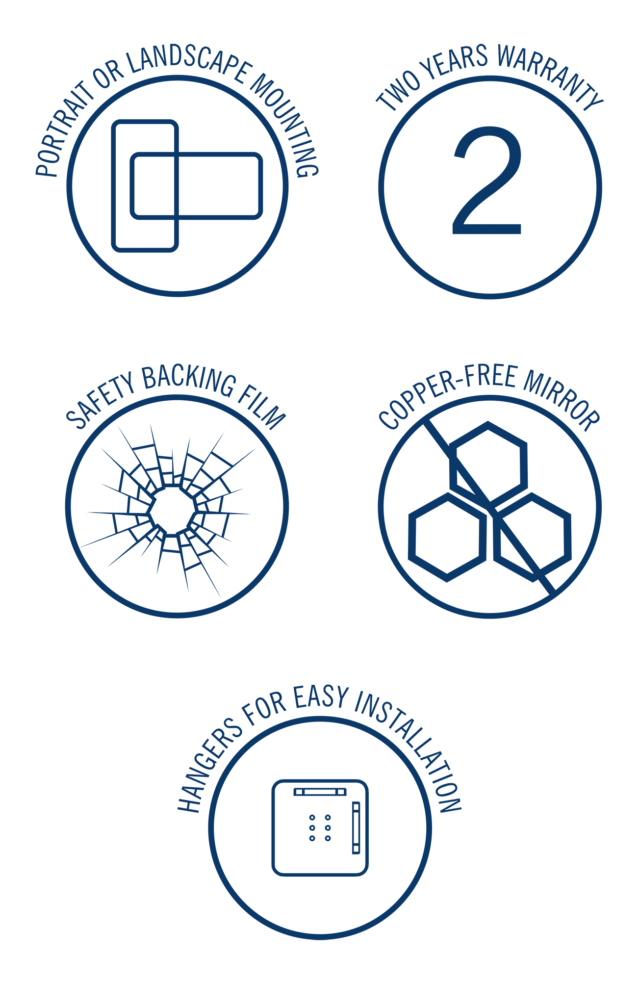 Montana Rectangle 25mm Bevel Edge Mirror - 900x900mm with Hangers