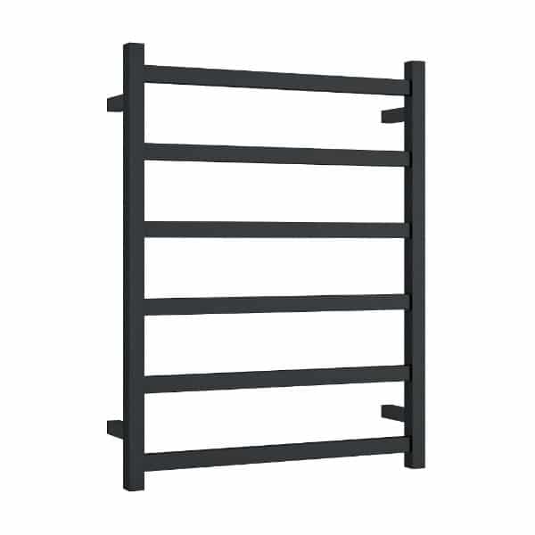 Thermorail Straight/Square 600X800X120Mm 104Watts 6 Bars - Matt Black